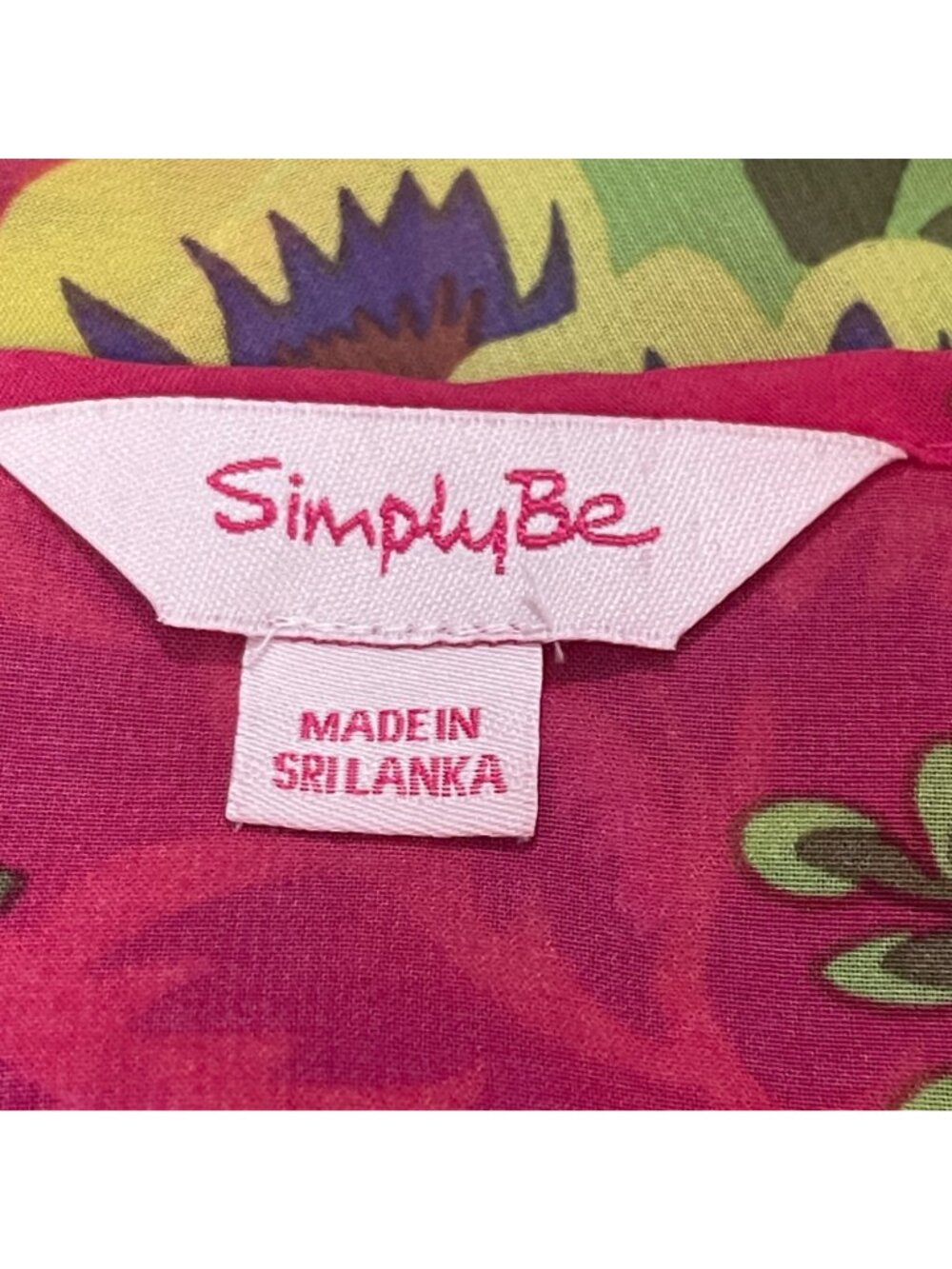 Simply Be Women’s Floral Kimono Dress Red Multicolor Loose Fit Lightweight Pre-O - Picture 5 of 6